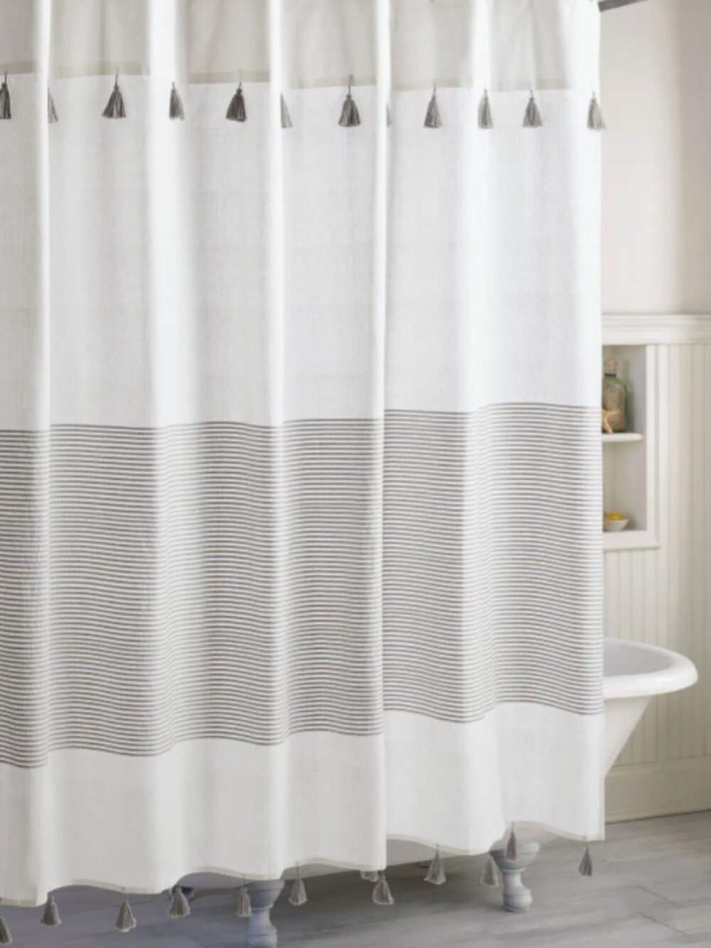 Peri Home Panama Stripe Shower Curtain